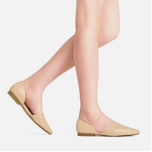 Pointed-Toe Slip on Flats, Size 8